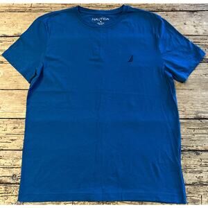 Nautica Men’s Blue Cotton Embroidered Logo T-Shirt Size M NWOT